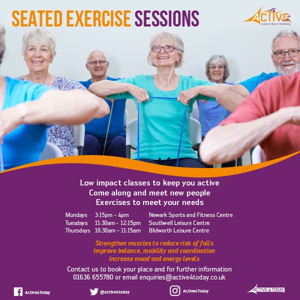 Seated Exercise Classes Poster